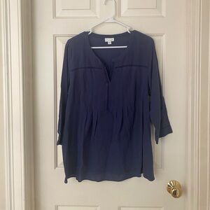 J.Jill Blue 100% Cotton Blouse